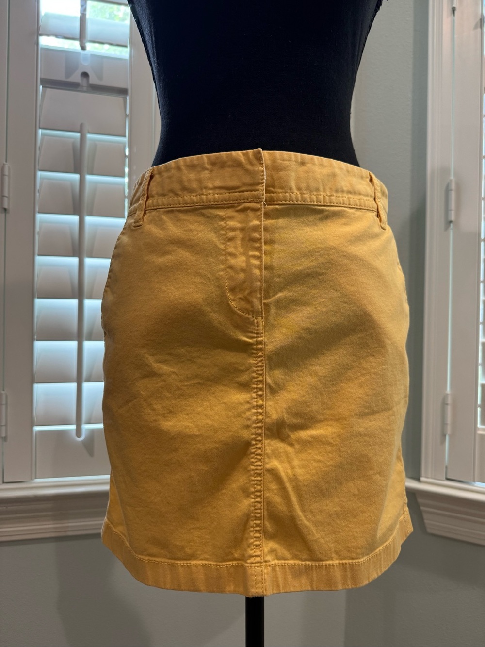 LOFT Vintage Y2K Mustard Yellow Cotton Mini Skirt